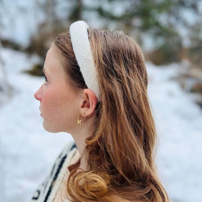 Hovedbilde Tweed Hair Band Broad Off White