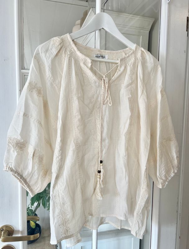 Bluse Boho Creme