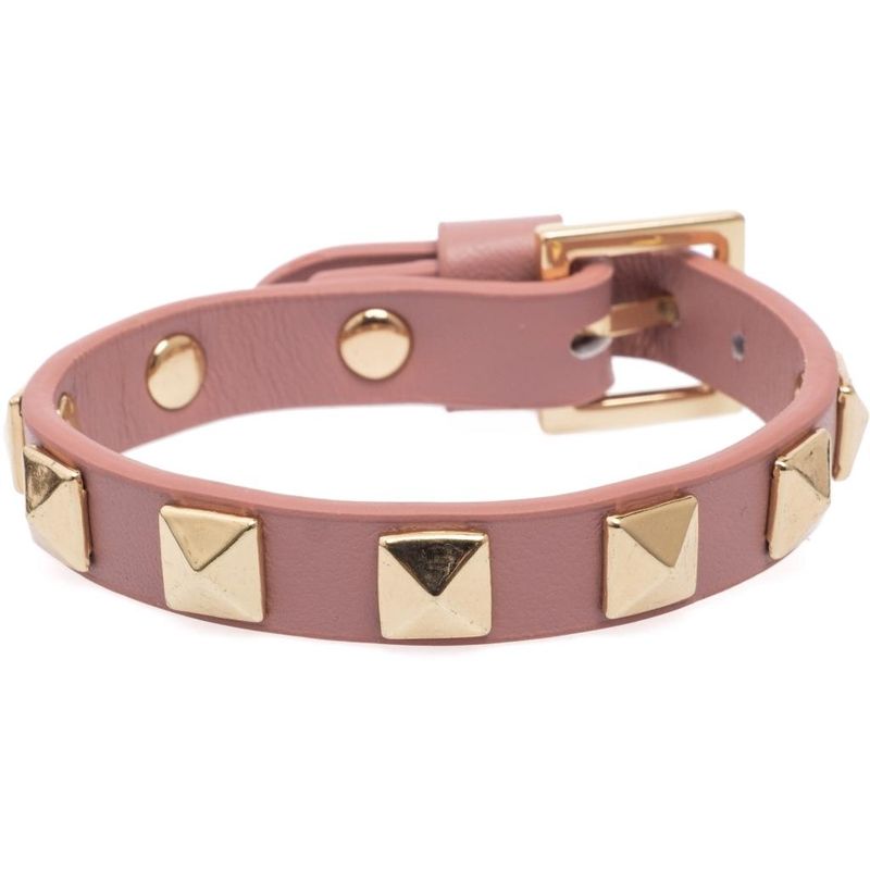 Leather Stud Bracelet Rose