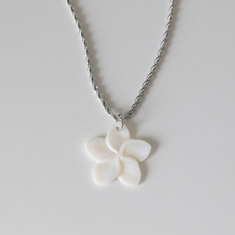 Flower Halskjede Silver
