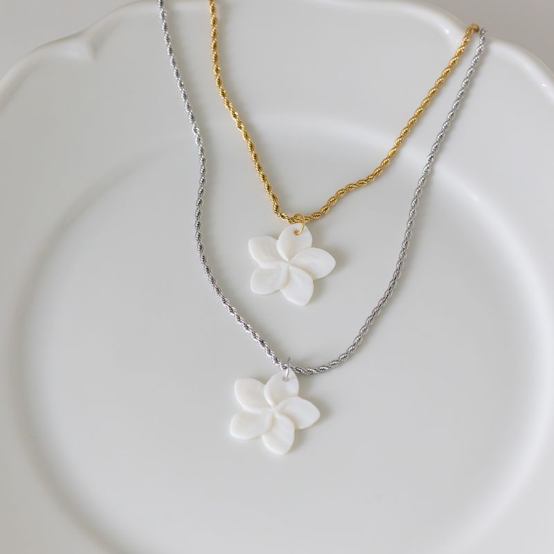 Flower Halskjede Silver