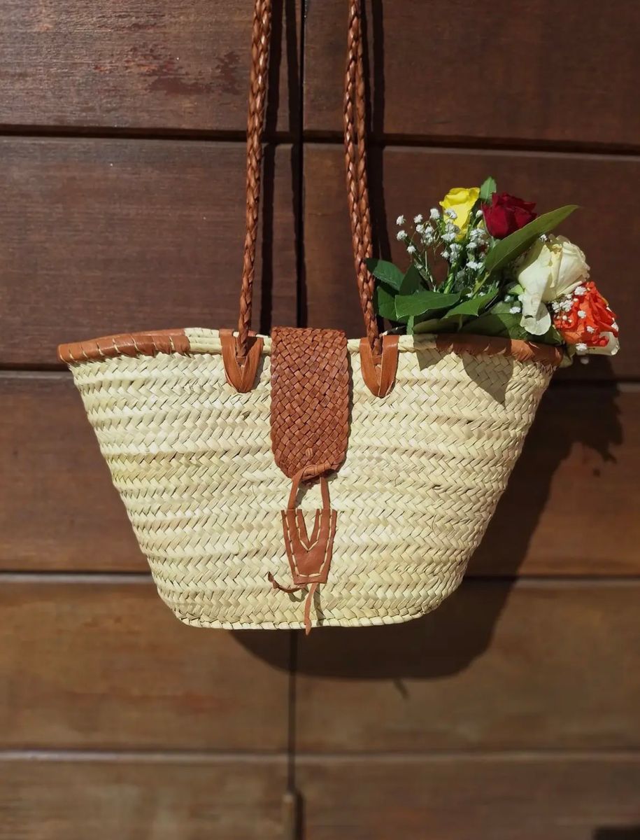 Cassis Stråveske Brun