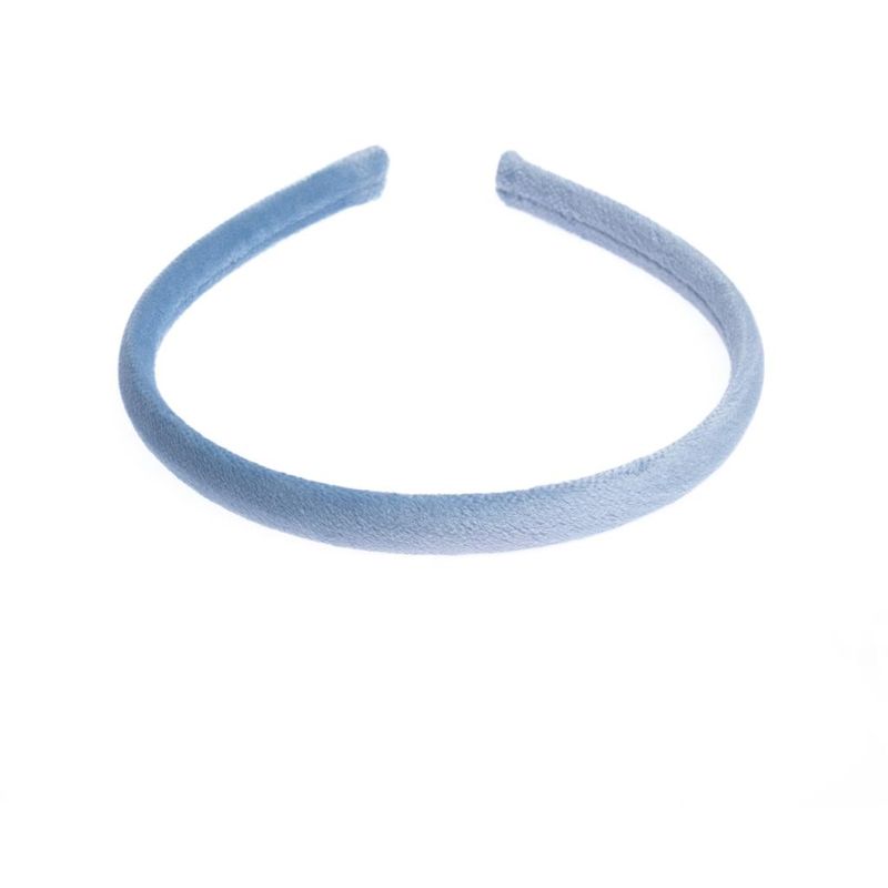 Velvet Hair Band Thin Light Blue